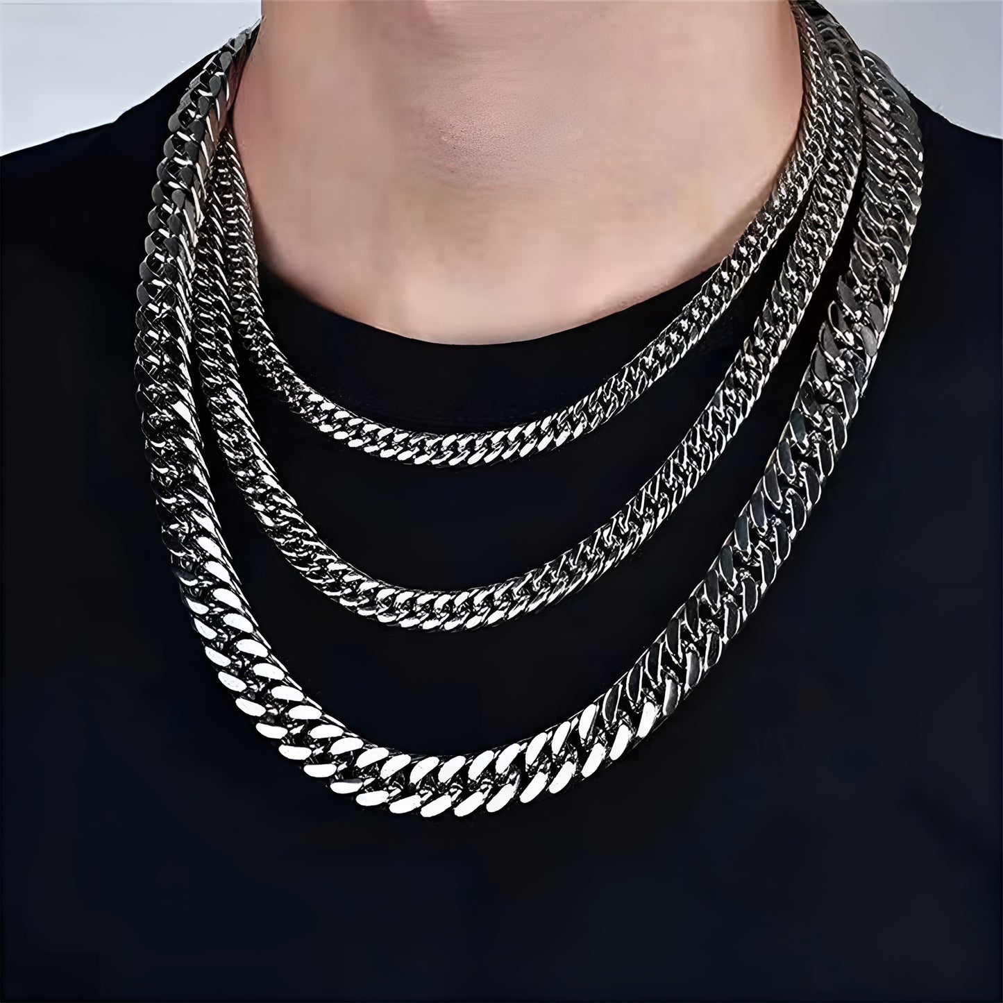 Edelstahl Cuban Chain