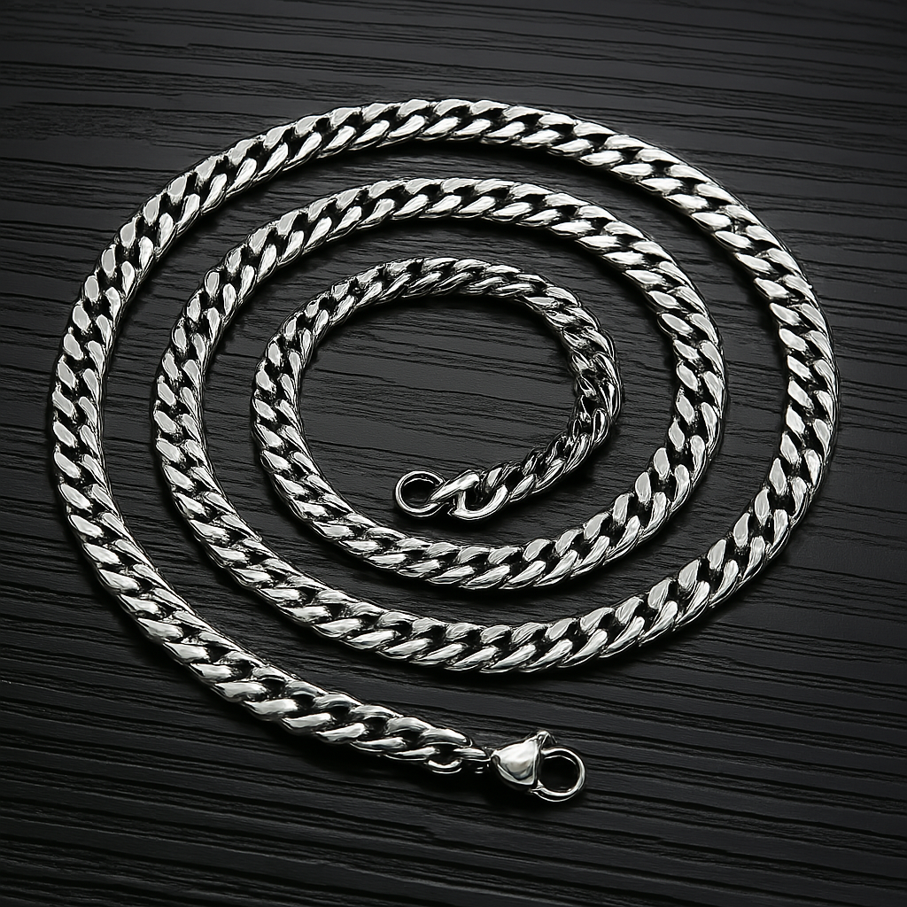 Edelstahl Cuban Chain